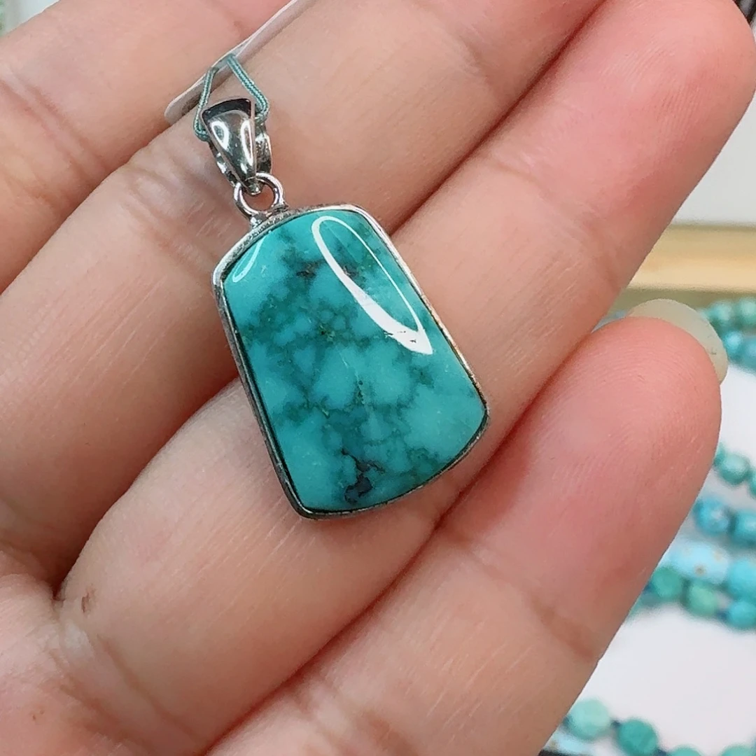 绿松石银S925镶嵌珠宝奇石