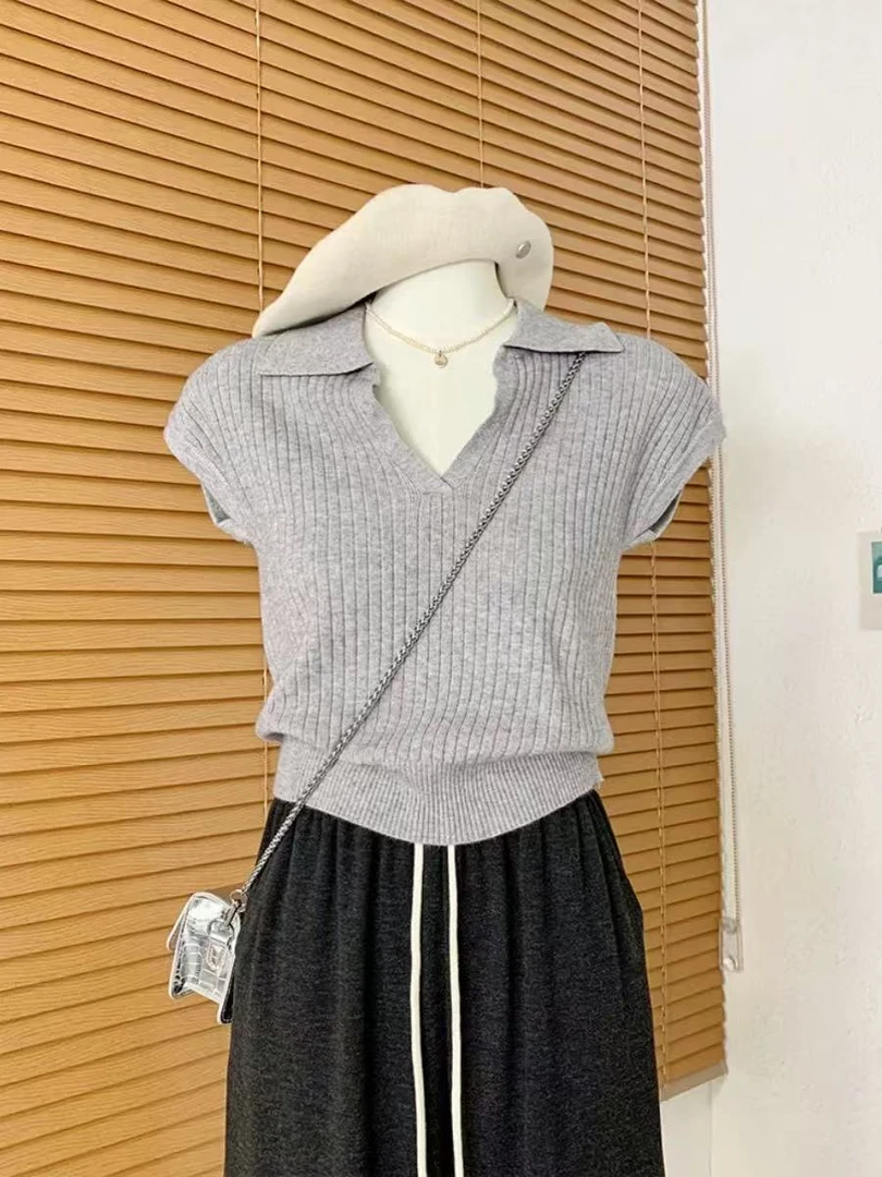 5567-BQ灰色短袖上衣（80-125）