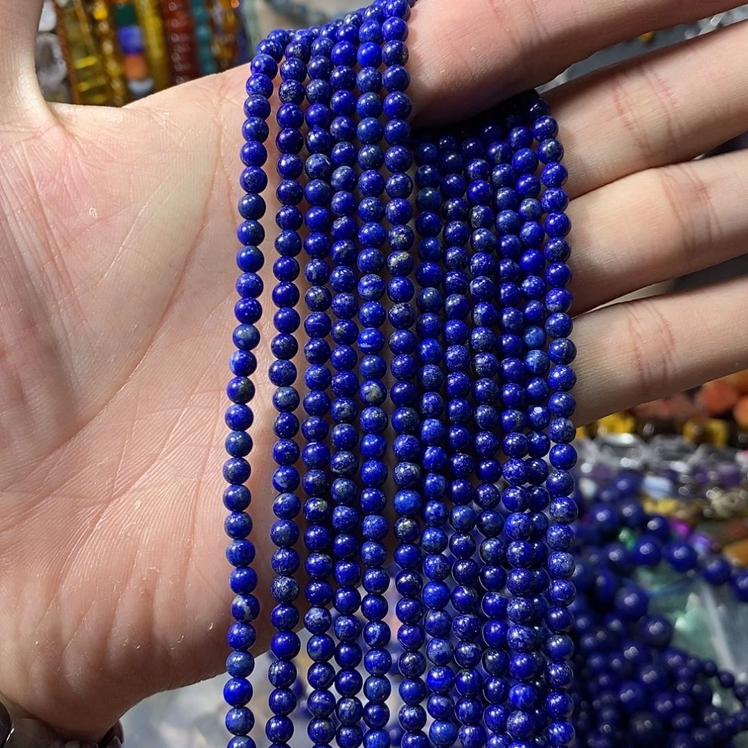 石英质玉未镶嵌，天然青金4.5mm，