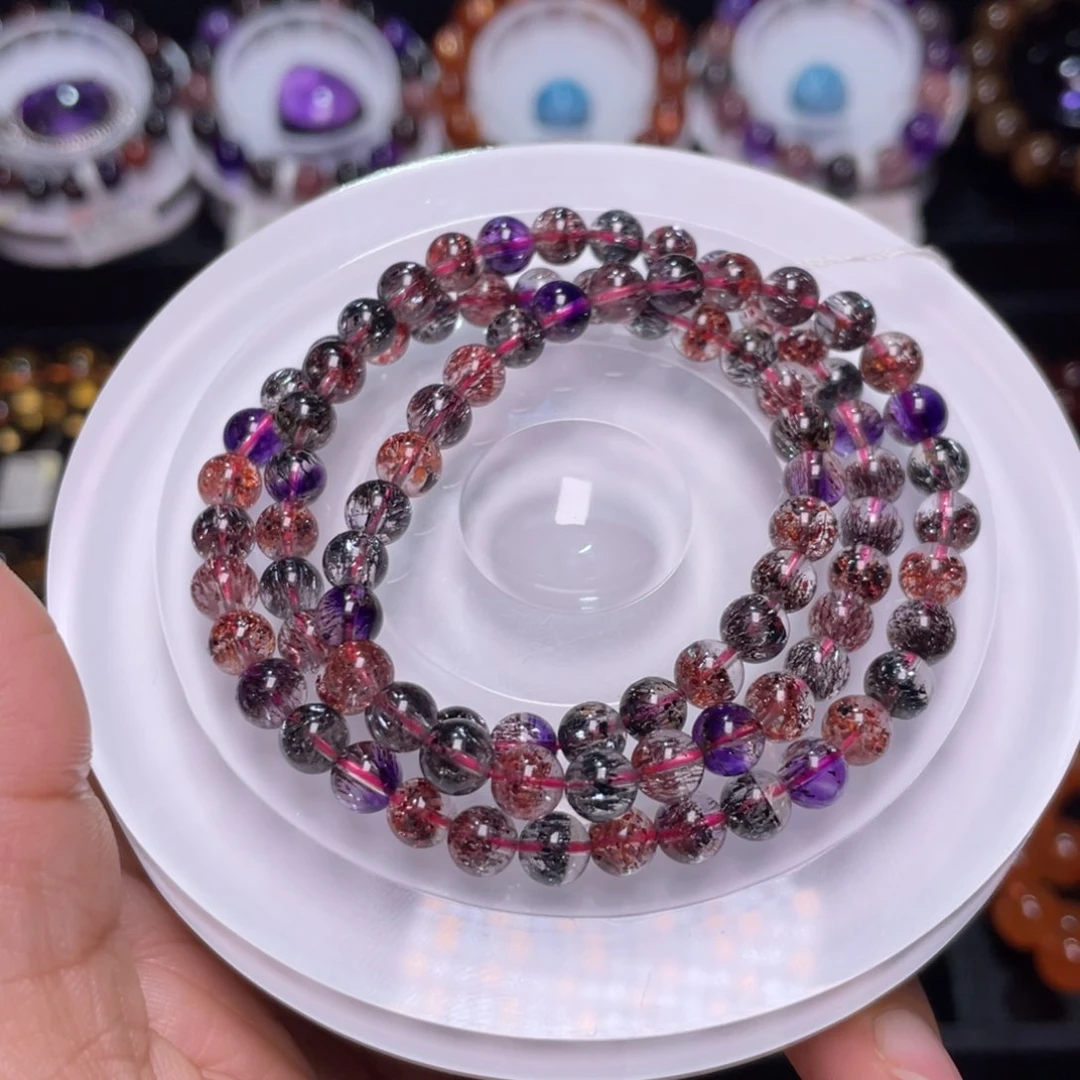 水晶手链未镶嵌超七黑加仑