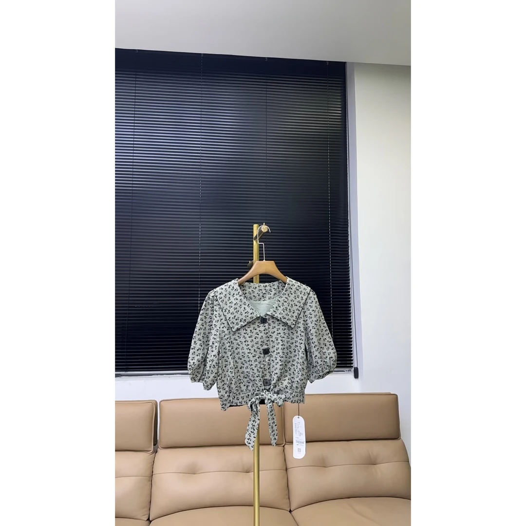 品牌原单MC&ME衬衫上衣—绿色—3014