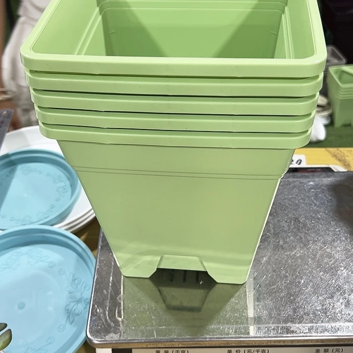 正品方盆口20高22果绿无托5只