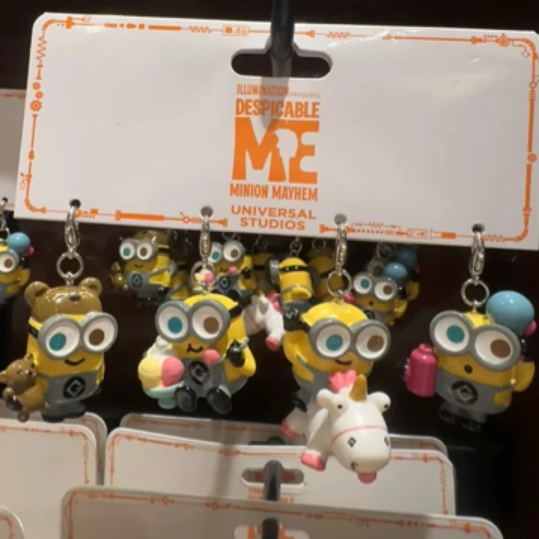 环球影城正品周边代购小黄人独角兽钥匙扣套装