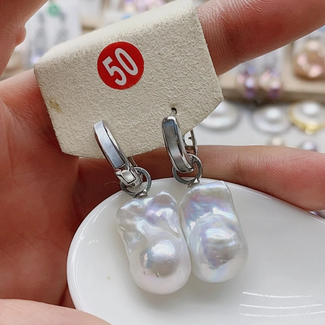 【闪购商品】淡水珍珠耳饰银S925镶嵌