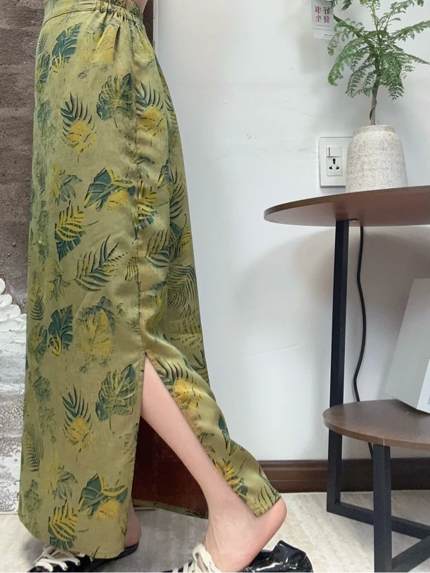【一步裙集合】90长香云纱一步裙一片式半身裙半裙100桑蚕丝