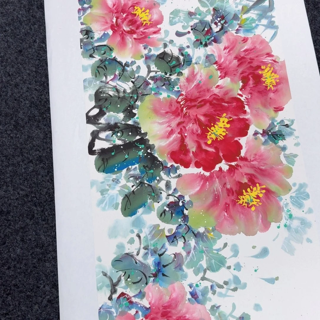 国画国画作品山水花鸟纯手绘