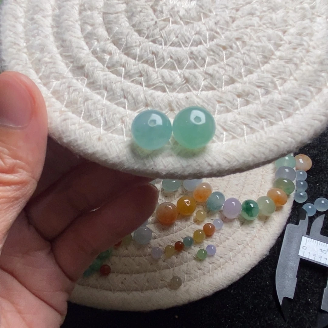 翡翠散珠那*谁10+天然翡翠A货散珠