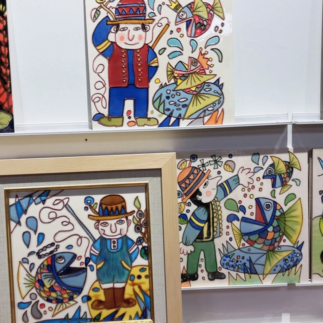 瓷片棉*连画带框特价福利三只一起