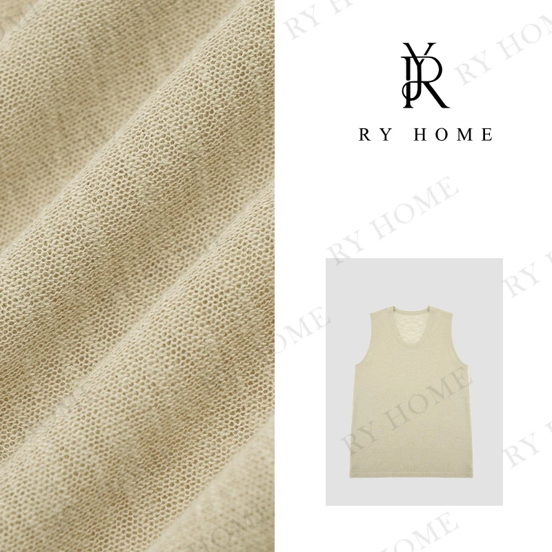 【容雨RYHOME】“颜如玉”夏季正肩毛织无袖背心24MJ1421