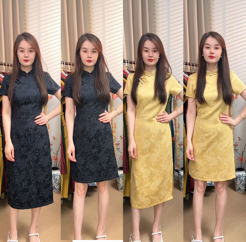 旗袍2025新款秋季改良复古年轻款少女新中式日常可穿小个子短款