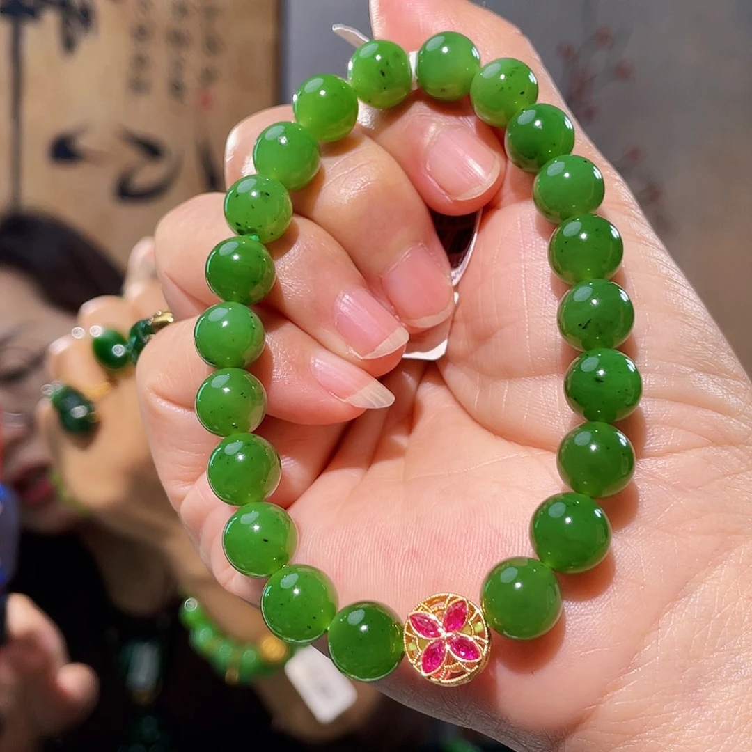 未镶嵌手链和田玉（碧玉）L****U碧玉手串