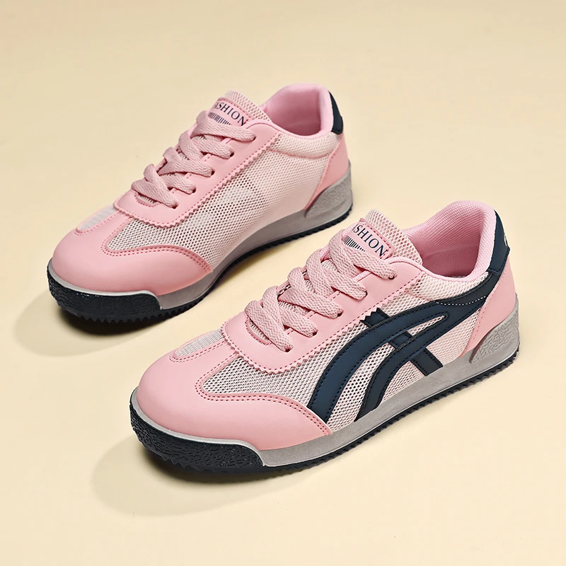 运动风薄款防滑网面鞋耐磨秋季2025防滑软底百搭单鞋夏季镂空透气