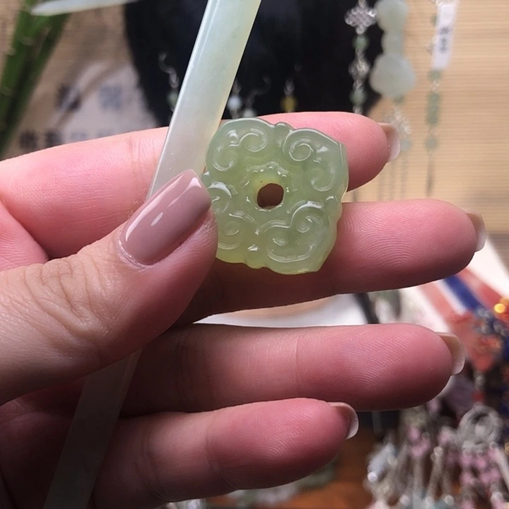 未镶嵌蛇纹石玉发簪