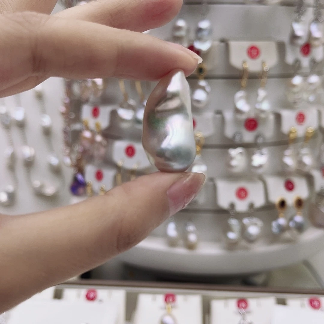 淡水珍珠银S925镶嵌颈饰