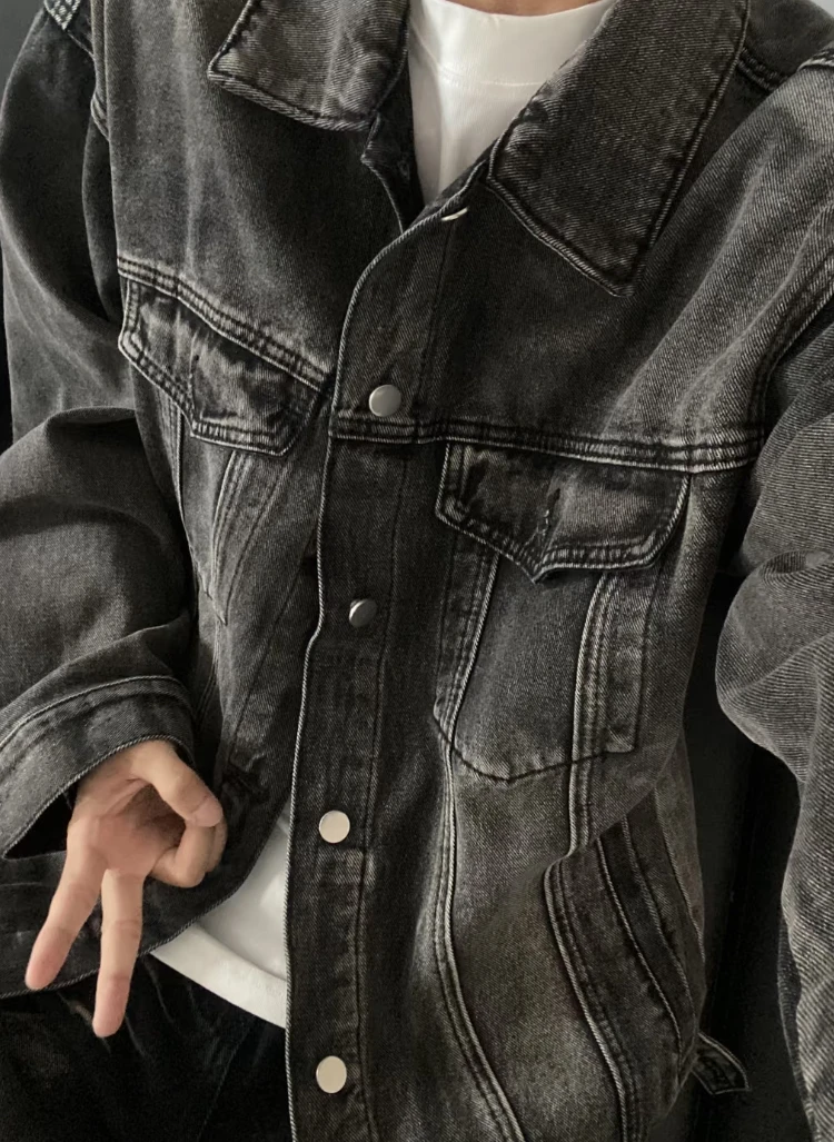 S-231-240时尚休闲潮流百搭宽松显瘦复古韩版牛仔外套男女四季款