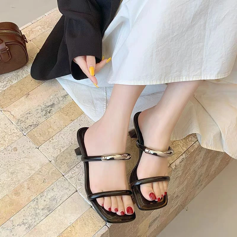 297-11 夏季新款时尚气质细跟凉拖鞋
