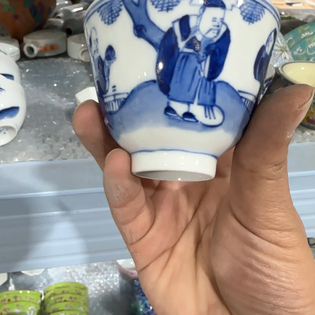 瓷片摆件手绘瓷器全部处理