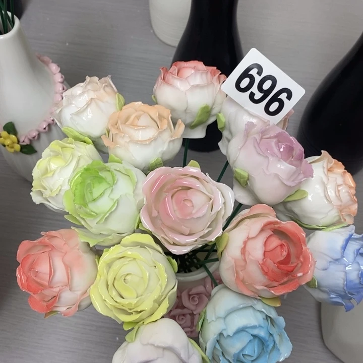 陶瓷陶瓷材料加工7朵混搭