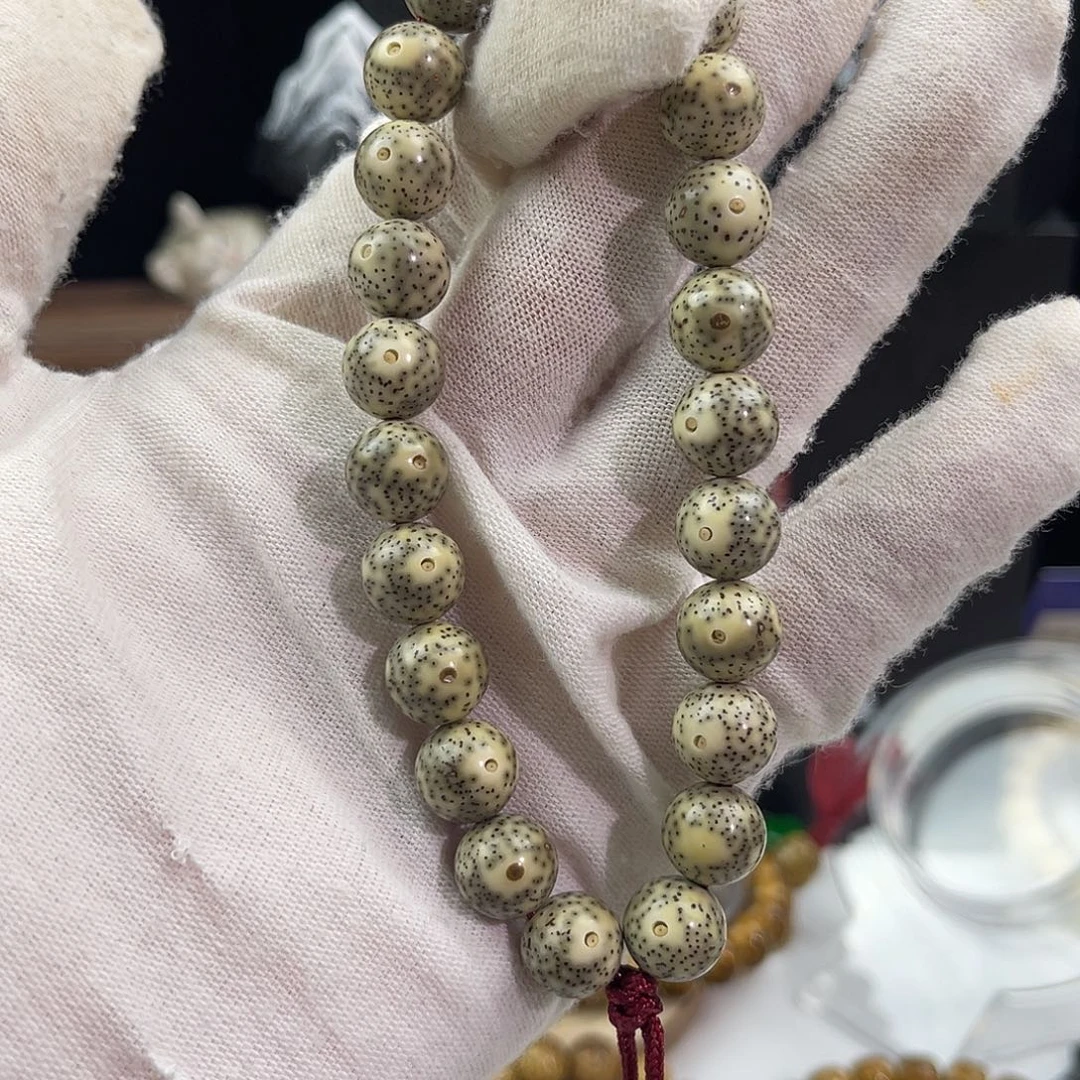 手串星月菩提石玉10青花手持