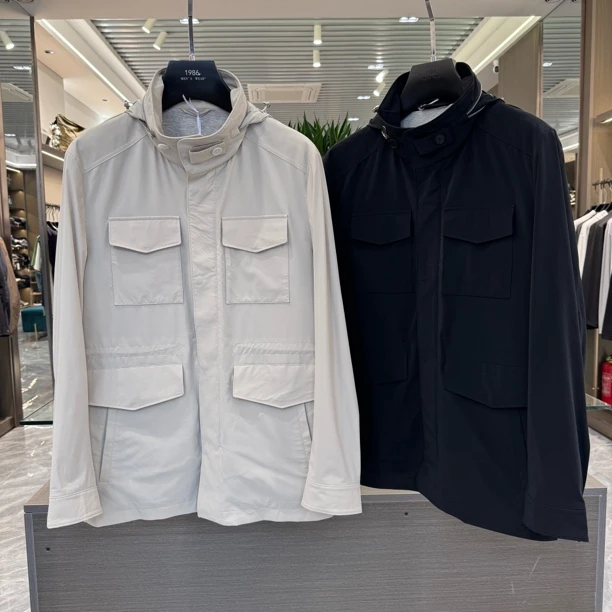 【猎装夹克】可隐藏连帽中长款257001春季夹克户外薄款上衣