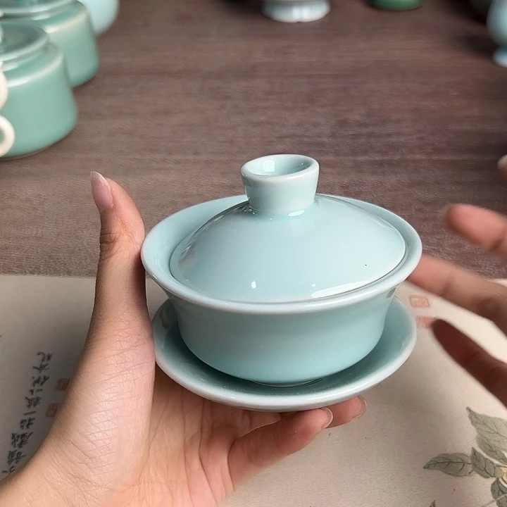 龙泉云间青瓷小米茶器