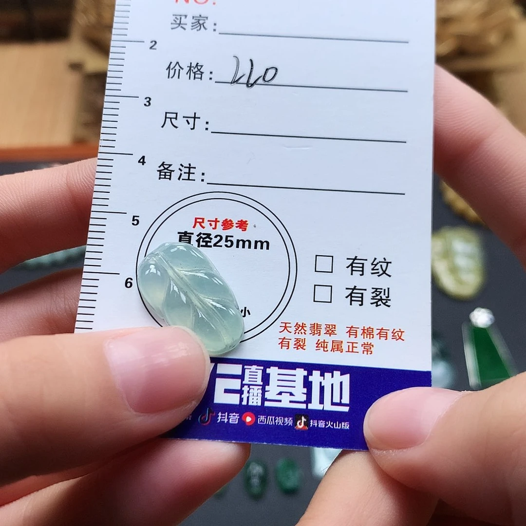 翡翠未镶嵌吊坠(不含链)