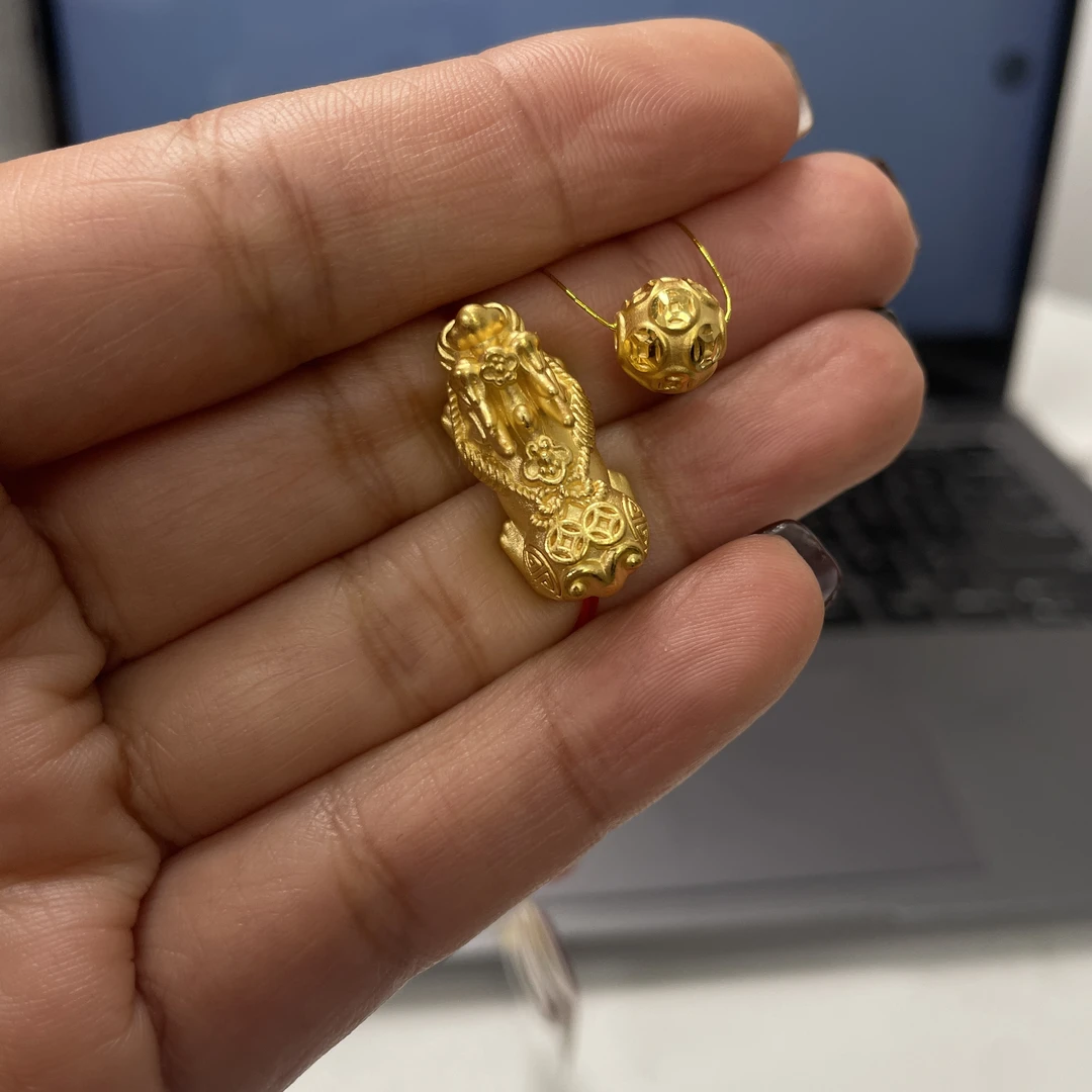 足金如意钱币貔貅手串