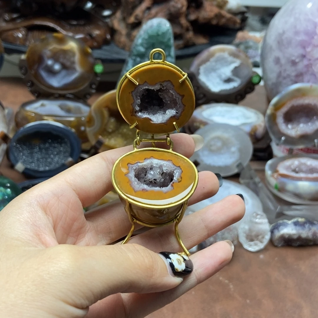 未镶嵌紫晶摆件水晶