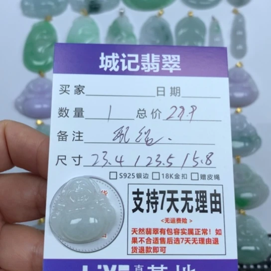 翡翠未镶嵌颈饰天然