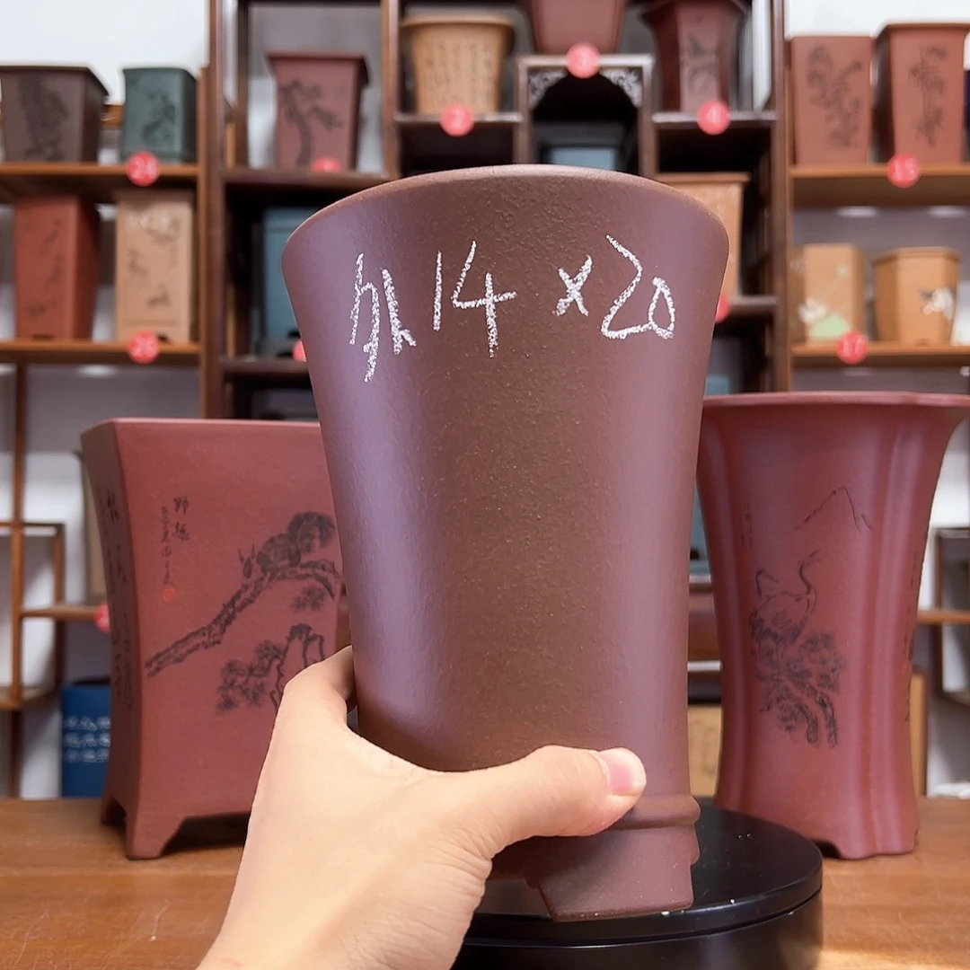 紫砂花盆周之夏精品紫砂花盆