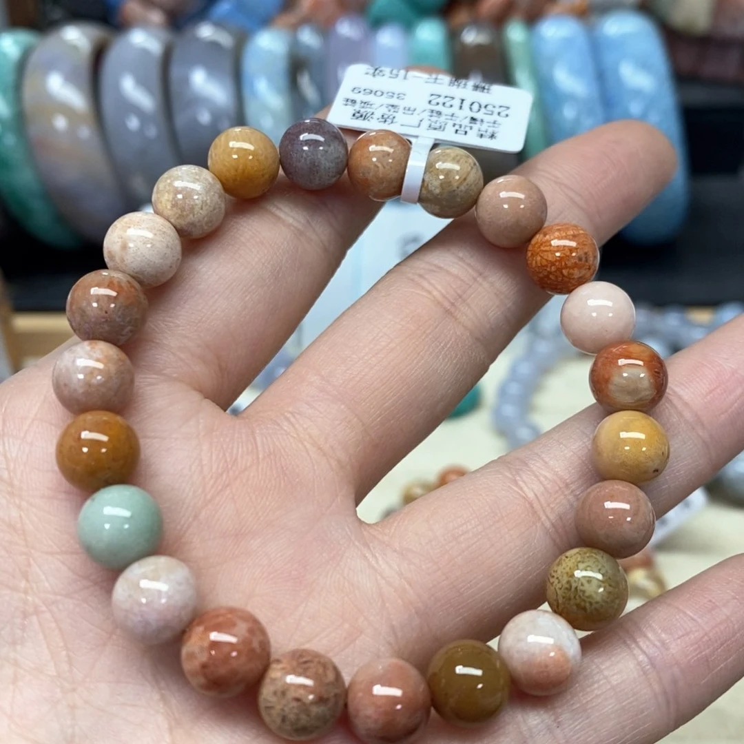 硅化珊瑚（珊瑚玉）手链未镶嵌145