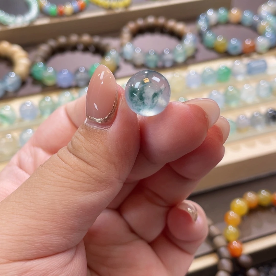 颈饰未镶嵌翡翠蓝钢飘花单颗