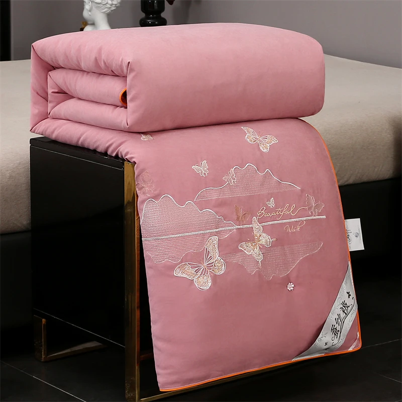 水星系列蚕丝被棉被桑蚕丝加厚冬被高档春秋被空调被二合一子母被