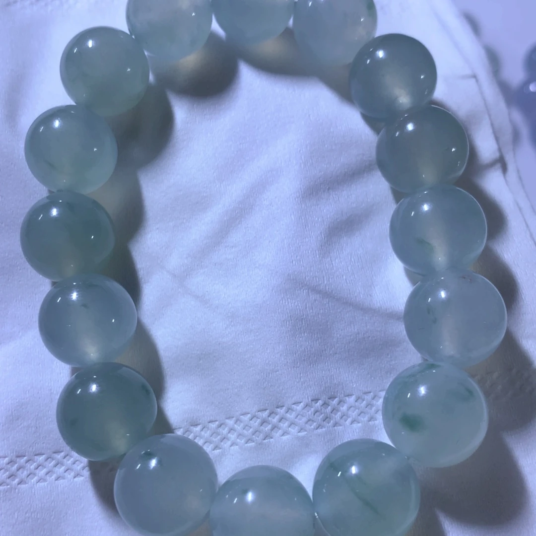 翡翠手链未镶嵌天然缅甸翡翠手串