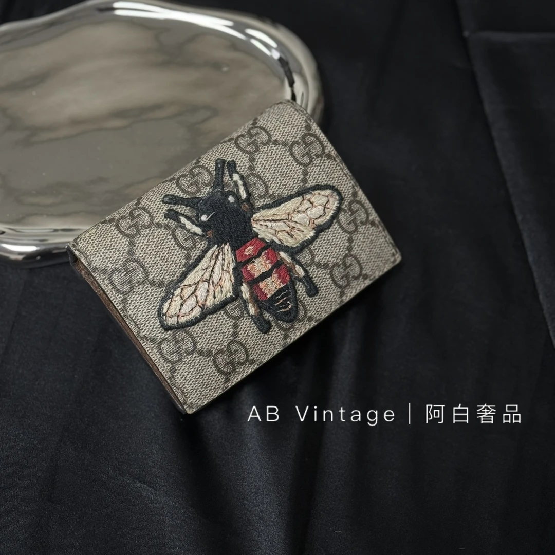 95新 GUCCI/古驰 阿白奢品/古驰 小蜜蜂钱包