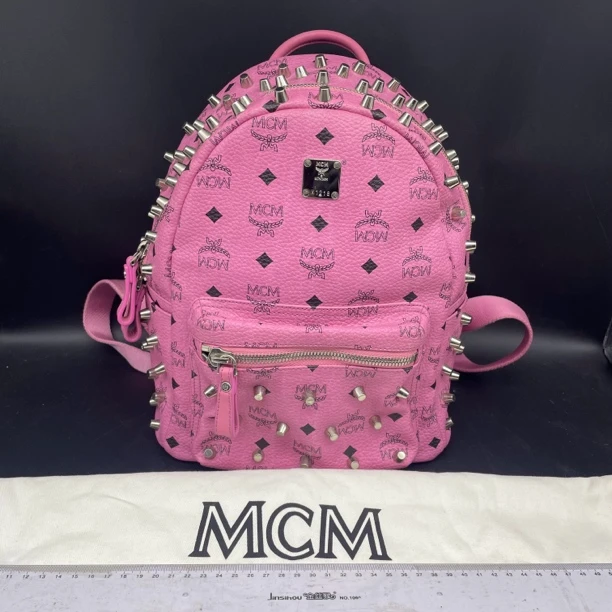 95新 MCM *铆钉手提双肩包/14142