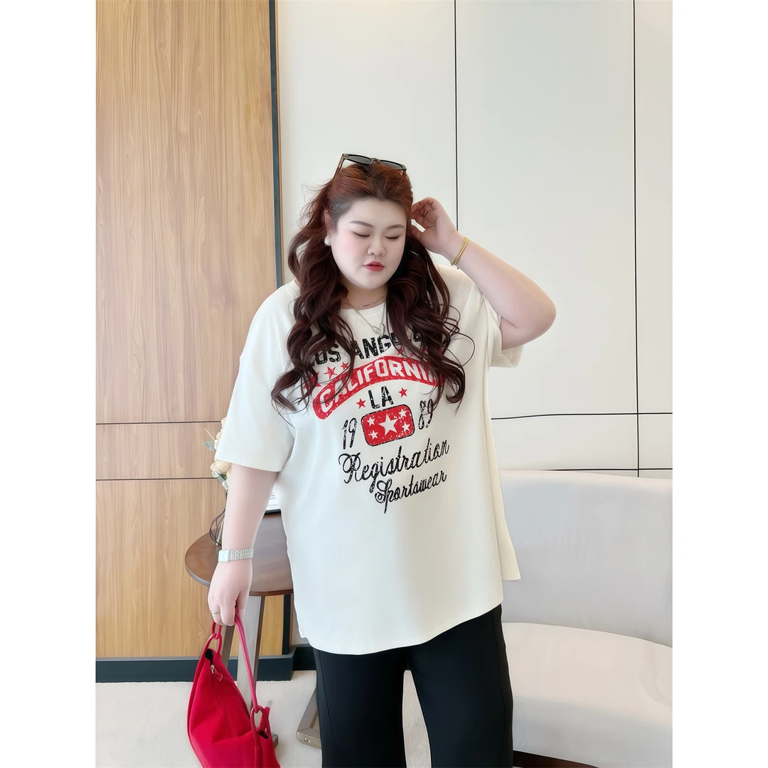 断码捡漏~盐渍星云 / 美式慵懒宽松大版T恤14481花契大码胖mm