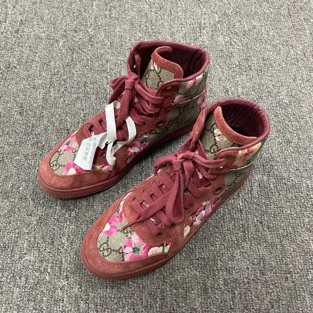 95新 GUCCI/古驰  系带圆头双G时尚板鞋  36码/3146