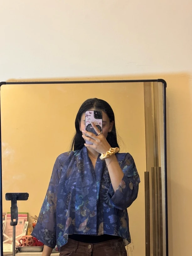 藏式内搭女士花衬衫