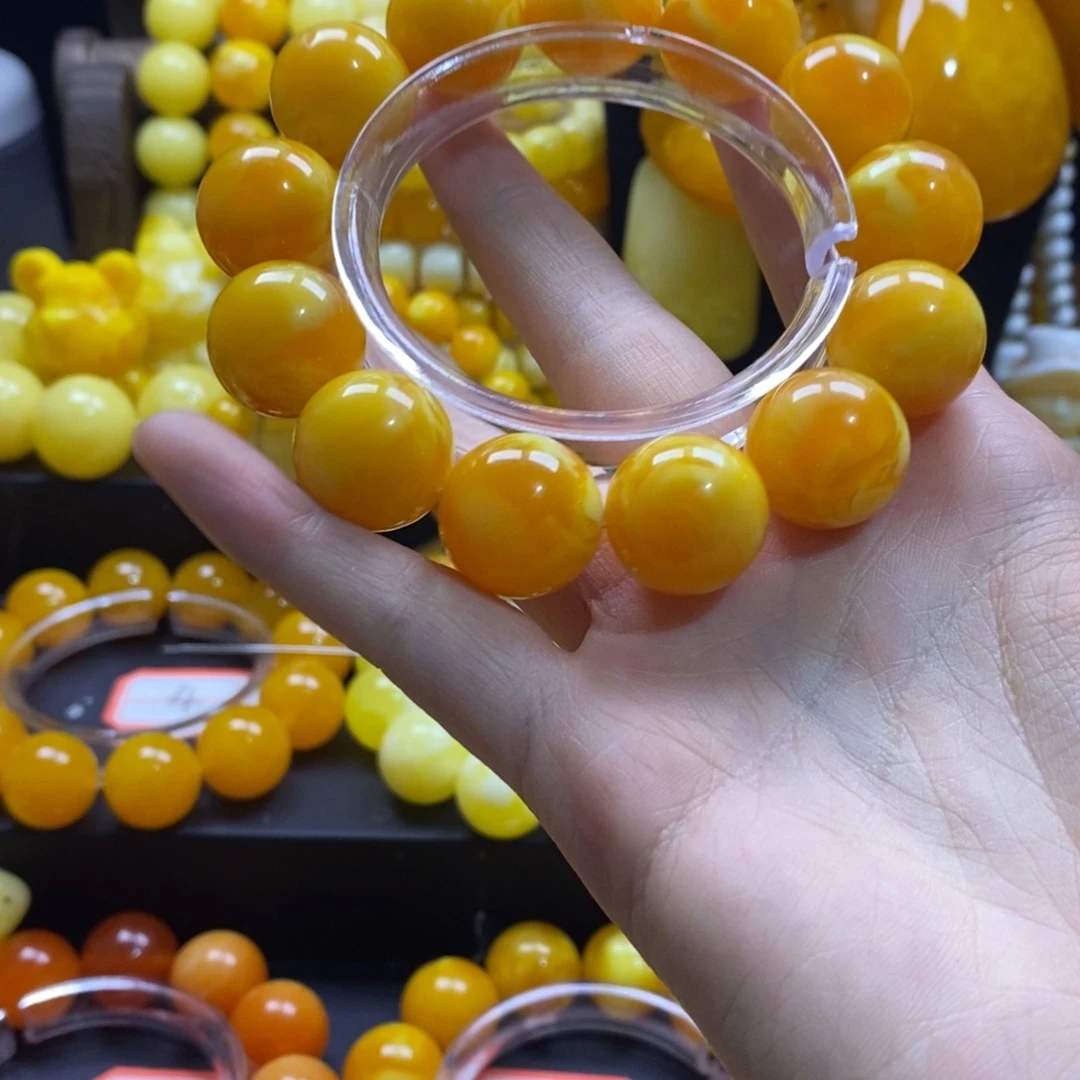 聆***）非金属全品无暇卡18手串