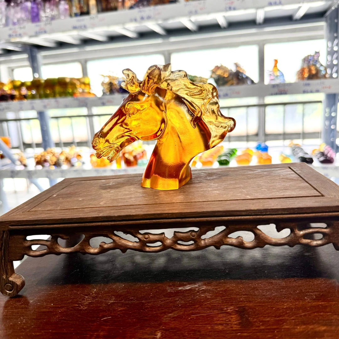 A224 马首是瞻【琉璃撤柜捡漏】非遗传承琉璃摆件车挂