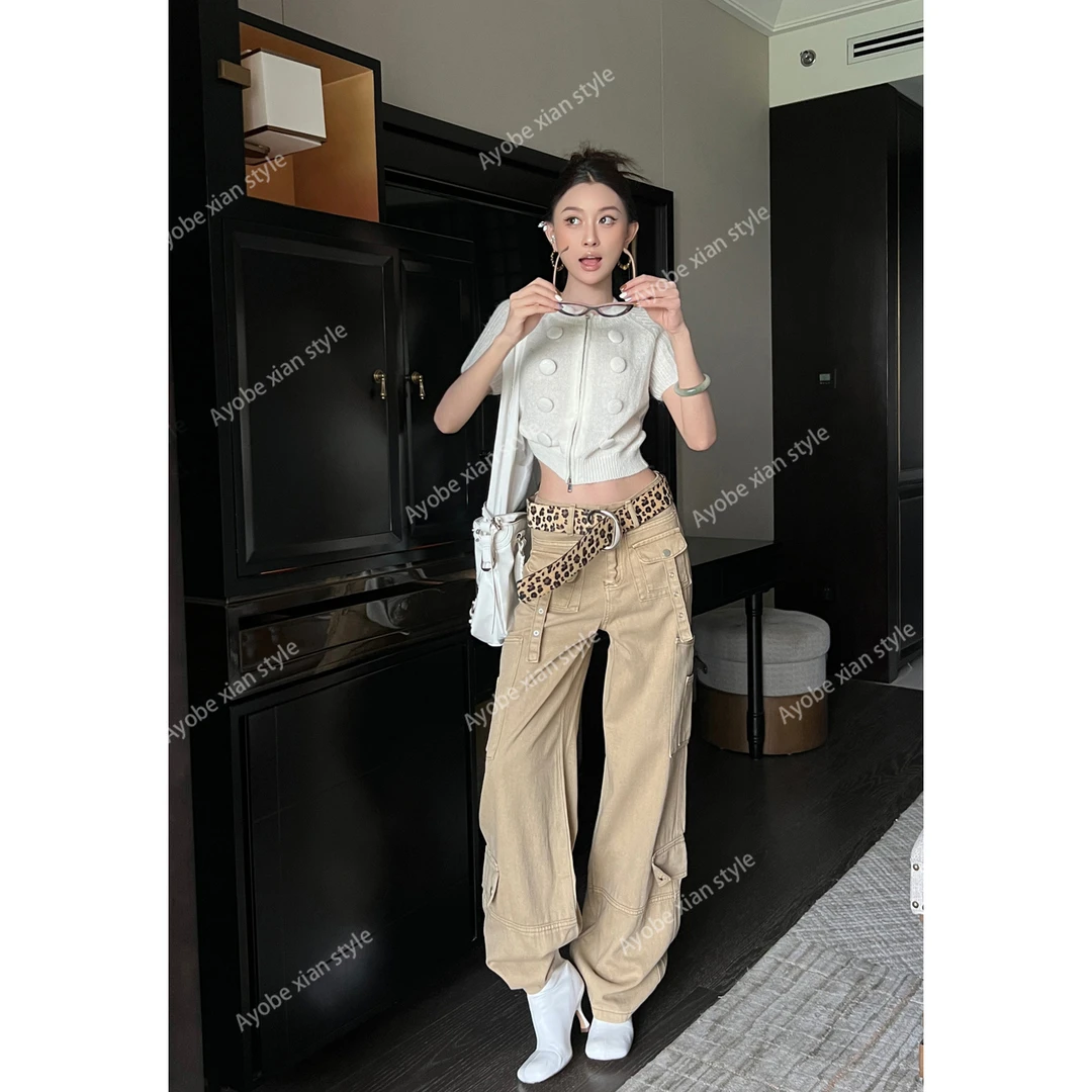 【AYOBE】小贤 潮流美式小众多口袋设计感工装裤