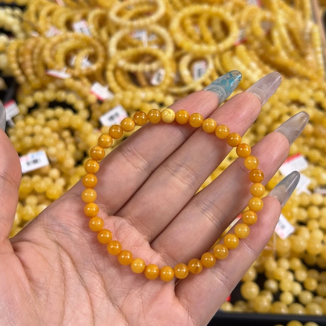 裸石琥珀未镶嵌鸡油黄