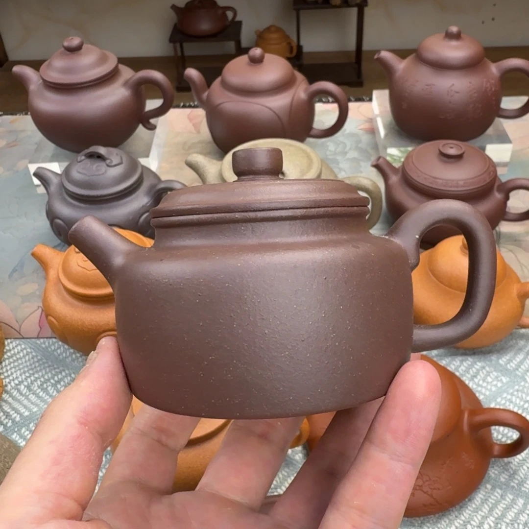 茶壶紫砂微瑕 德中 紫泥 180cc