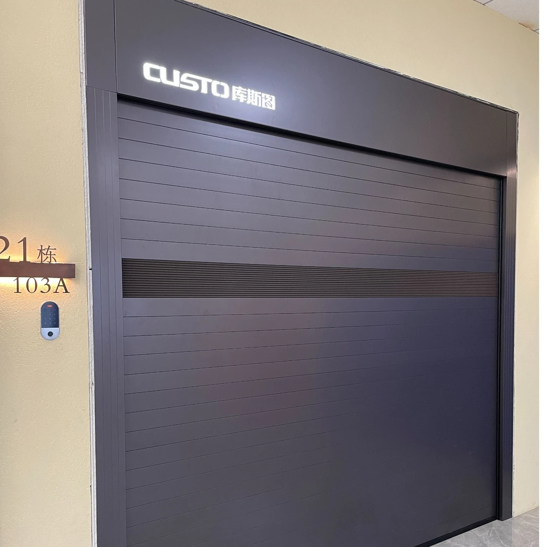 中速静音涡轮卷帘别墅车库门智能防夹安全系统