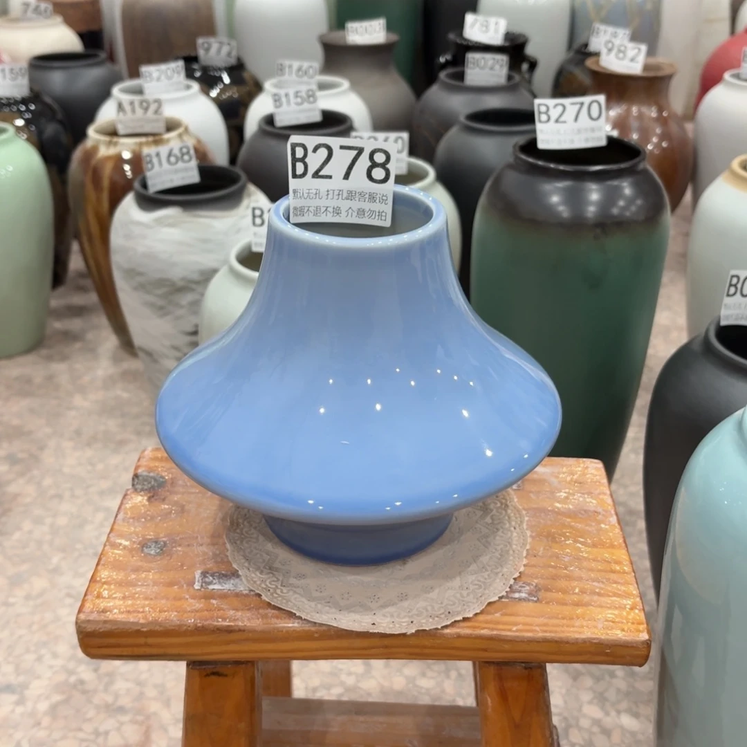 摆件陶278 景德镇陶瓷花瓶高17口7