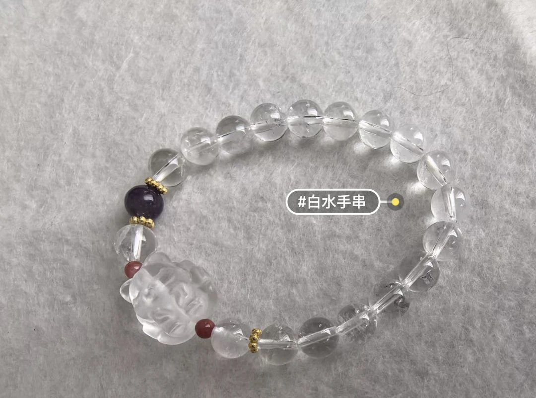 天然蓝针水晶高维趴趴狐设计款凤九手链