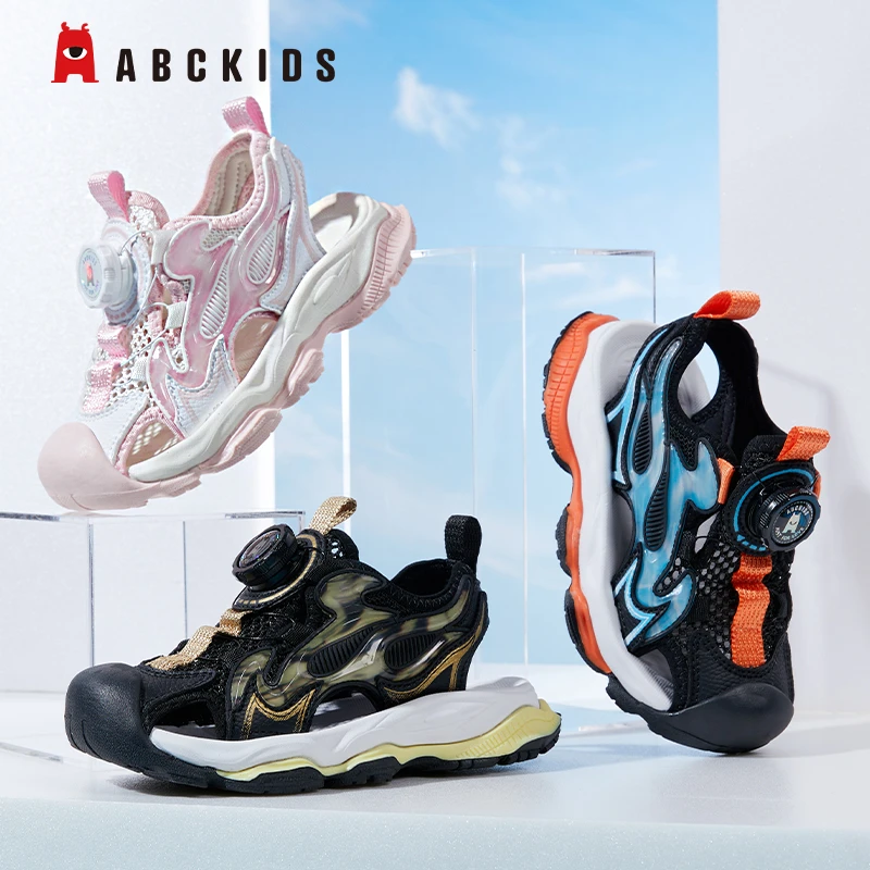Abckids男款童鞋夏季新款男童儿童透气沙滩凉鞋女童百搭休闲凉鞋