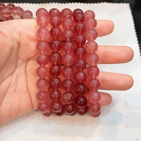 【闪购商品】未镶嵌手链水晶—福利卡10天然草莓晶手串