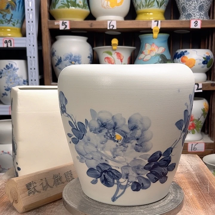 白泥苹果兰兰牡丹陶瓷